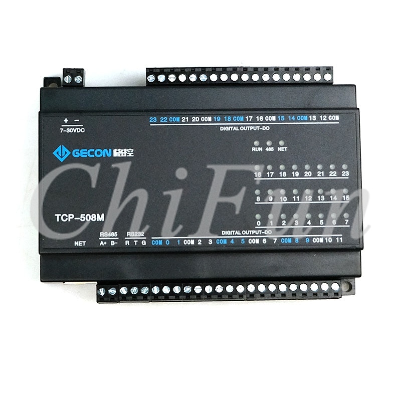24DO 채널 릴레이 출력 카드 RJ45 이더넷 Modbus TCPIP 산업용 컨트롤러 IO 모듈, RS232 RS485 이더넷 모듈